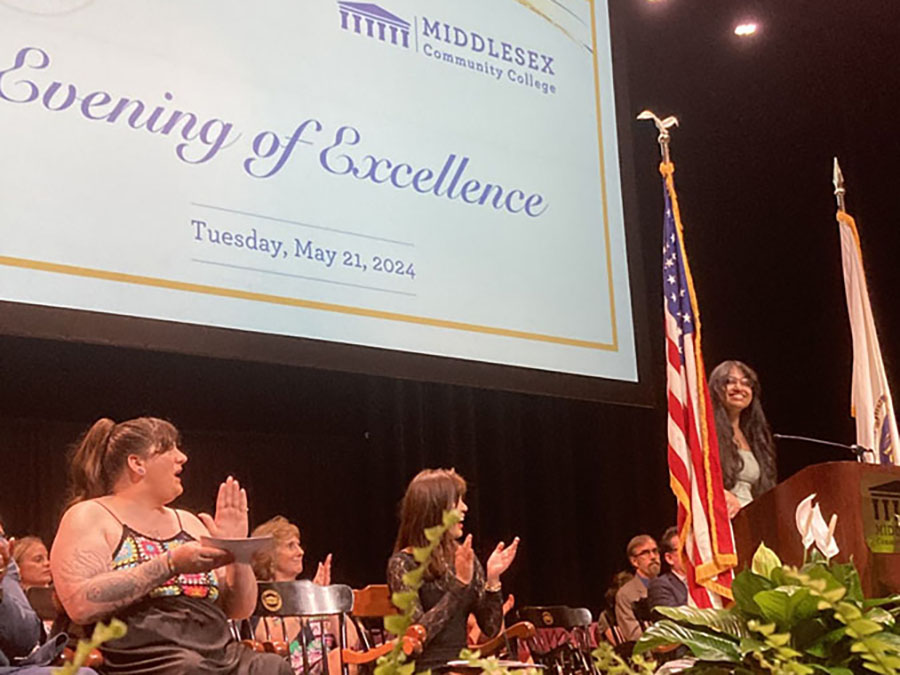 Prachi Dayal speaks at MCC's Evening of Excellence