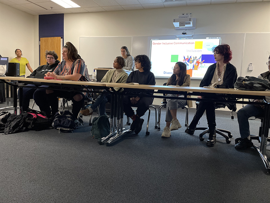 Students sit in classroom